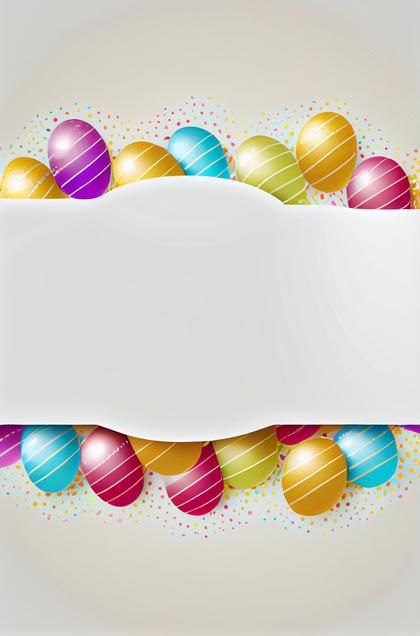 Free Download Colorful Easter Egg Border
