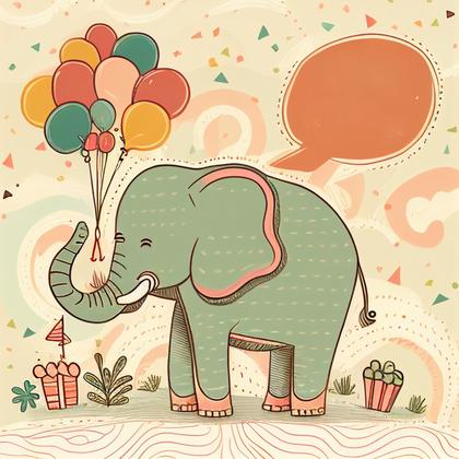 Step into the Whimsical World of Cute Cartoon Animals Birthday Background