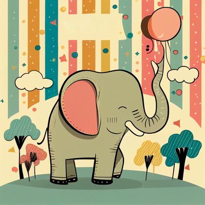 Step into the Whimsical World of Cute Cartoon Animals Birthday Background