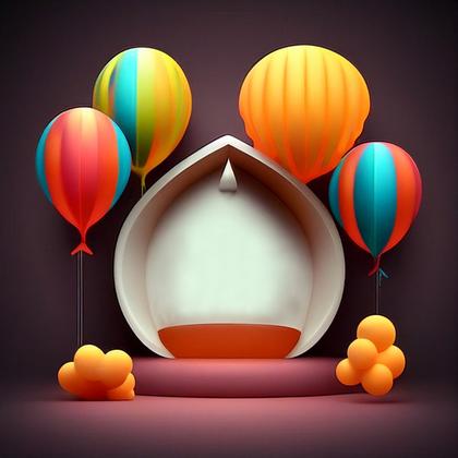 Neon Birthday Background Image