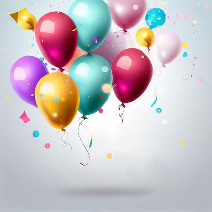 Happy Birthday Balloons Background Image