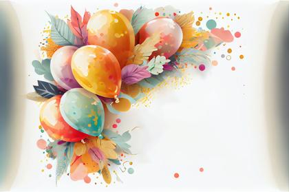 Happy Birthday Balloons Background Image