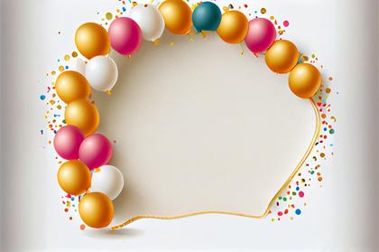 Happy Birthday Balloons Background Image