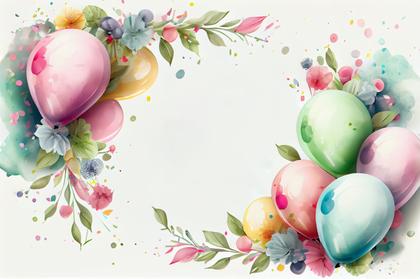 Birthday Balloons Background Image