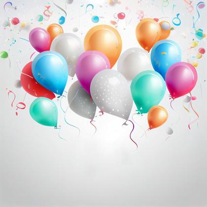 Happy Birthday Balloons Background Image