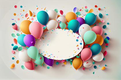 Happy Birthday Balloons Background