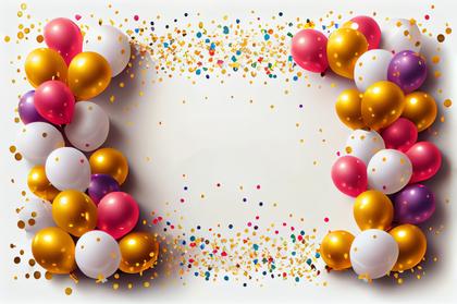 Birthday Balloons Background Image