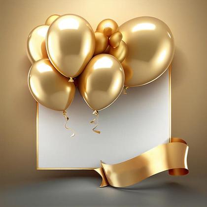 Gold Happy Birthday Card Background Image