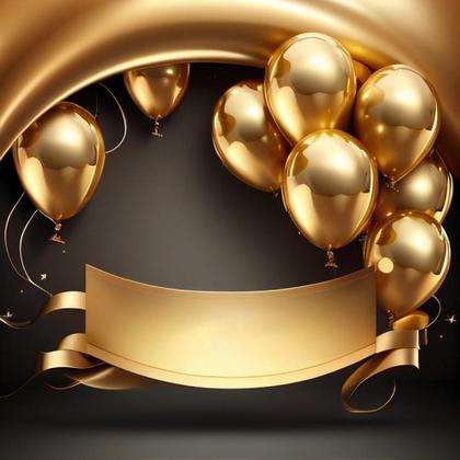 Gold Happy Birthday Card Background
