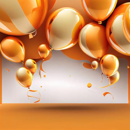 Orange and Gold Happy Birthday Background