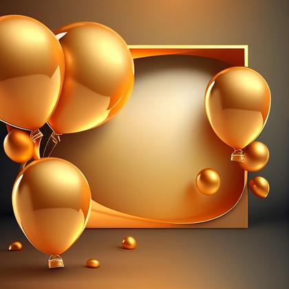 Orange and Gold Happy Birthday Background