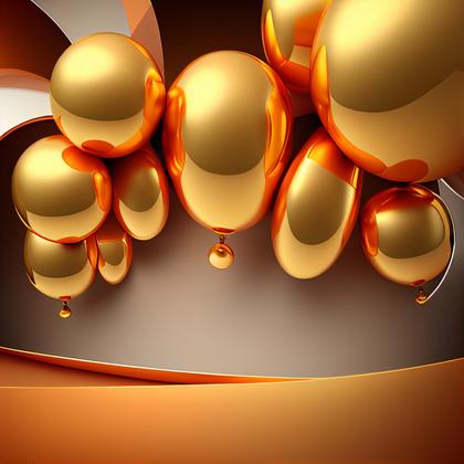 Orange and Gold Birthday Card Background Image