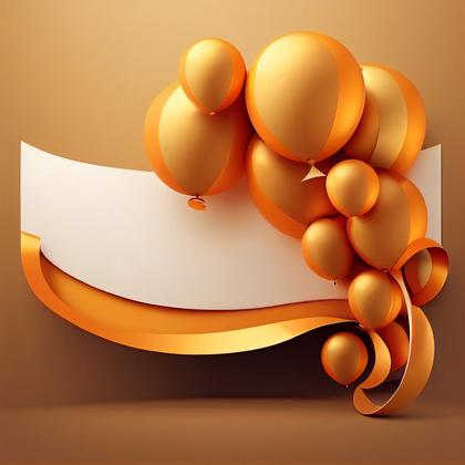 Orange and Gold Birthday Background