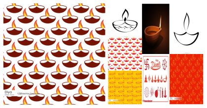 Illuminate Diwali with 26 Captivating Diwali Diya Designs: Free Vector Images
