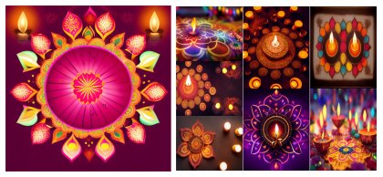 31 Captivating Diwali Diya Backgrounds with Rangoli Design: Where Tradition Meets Creativity