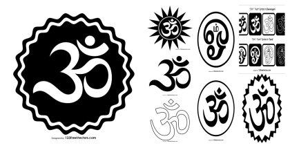 Harmony in Art: 12 Free Om Clipart Designs for Meditation and More