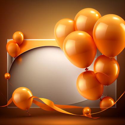 Celebrate in Style with our Vibrant 35 Orange Happy Birthday Card Background