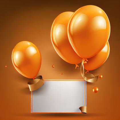 Celebrate in Style with our Vibrant 35 Orange Happy Birthday Card Background