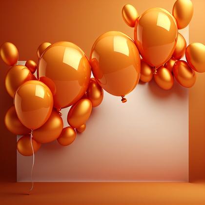 Celebrate in Style with our Vibrant 35 Orange Happy Birthday Card Background