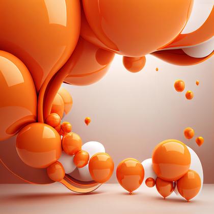 Celebrate in Style with our Vibrant 35 Orange Happy Birthday Card Background