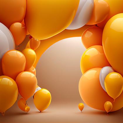 Captivating Celebrations: 38 Free Orange Happy Birthday Card Backgrounds