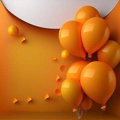 Captivating Celebrations: 38 Free Orange Happy Birthday Card Backgrounds