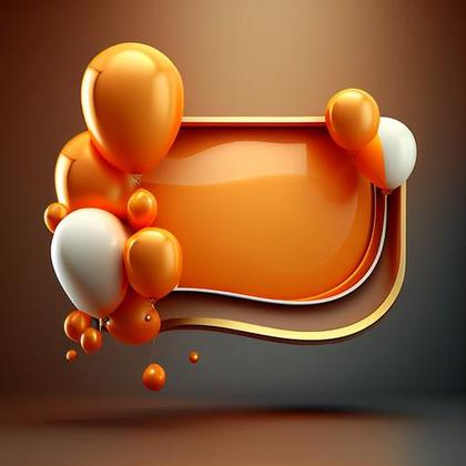 Unique Orange and White Birthday Card Backgrounds