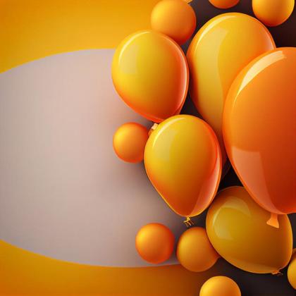 Orange and Yellow Happy Birthday Card Background