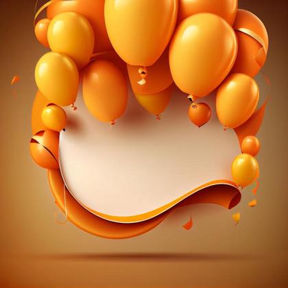 Orange and Yellow Birthday Card Background Image
