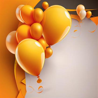 Orange and Yellow Birthday Background