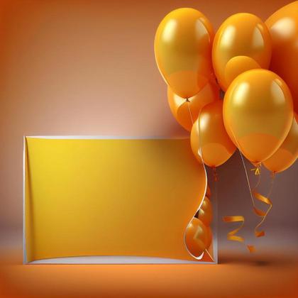 Orange and Yellow Happy Birthday Background