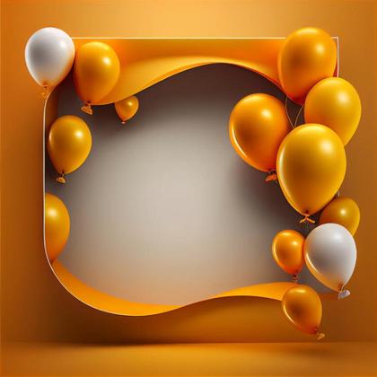 Orange and Yellow Birthday Card Background