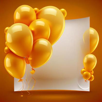 Orange and Yellow Happy Birthday Card Background