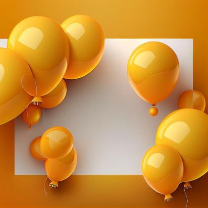 Orange and Yellow Birthday Background
