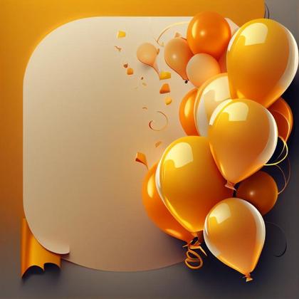 Orange and Yellow Happy Birthday Background