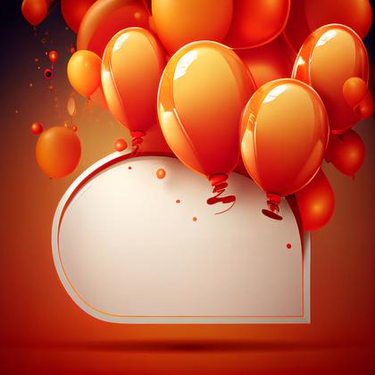 Red and Orange Birthday Card Background