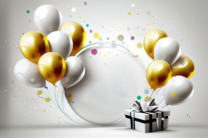 Afloat With Joy: Balloon-themed Birthday Card Backgrounds | 123freevectors