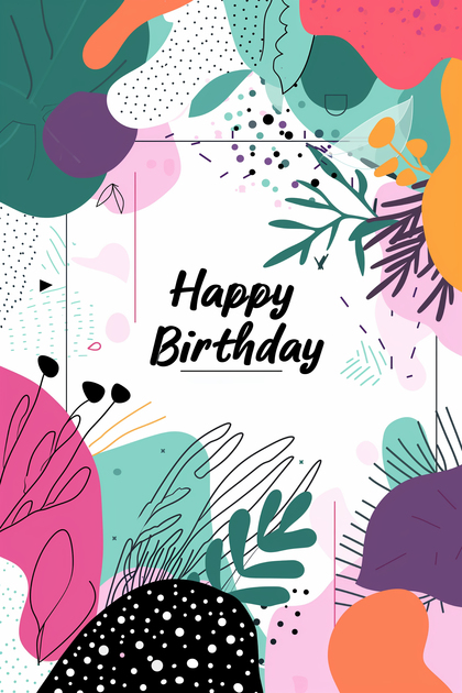 Happy Birthday Card Background Image