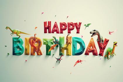 Dinosaur Happy Birthday