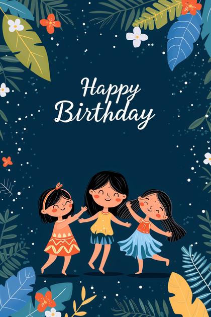 Happy Birthday Cute Cartoon Characters