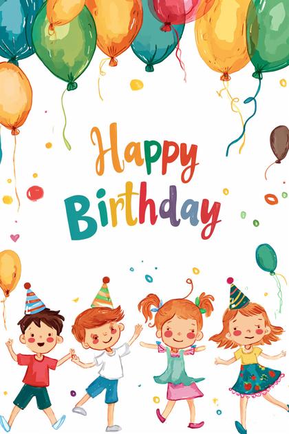 Happy Birthday Cute Cartoon Characters