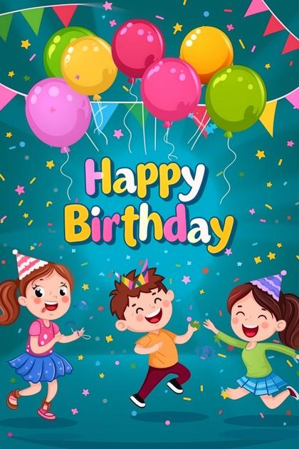 Happy Birthday Cute Cartoon Characters