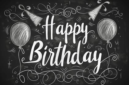 Happy Birthday Chalkboard