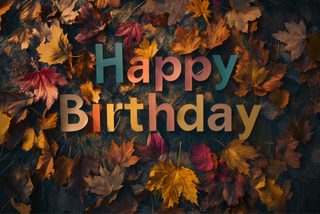 Autumn Leaf Happy Birthday