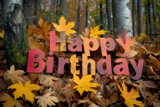Autumn Leaf Happy Birthday