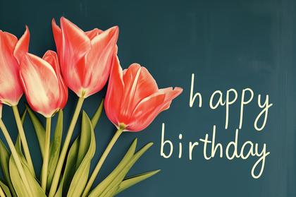 Happy Birthday Flowers Background