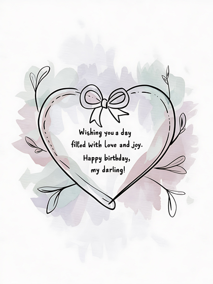Wishing You a Day Filled with Love and Joy. Happy Birthday, My Darling!