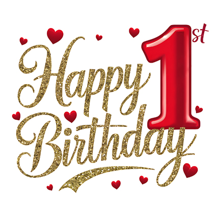 Happy First Birthday in Pink