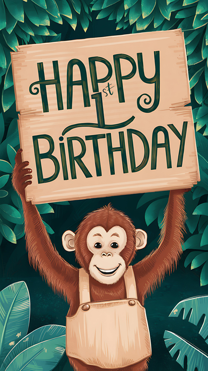 Happy 1st Birthday Monkey