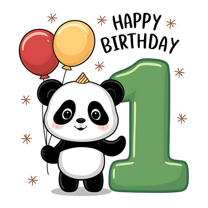 Happy First Birthday Panda